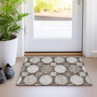 Piper Looms Mayfield Geometric AMF900 Brown Machine Washable Area Rug Scatter Lifestyle Image Feature