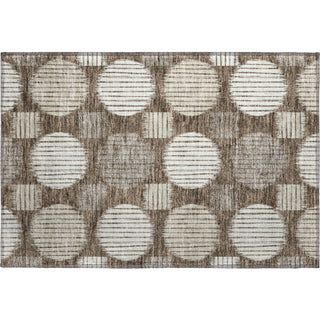 Piper Looms Mayfield Geometric AMF900 Brown Machine Washable Area Rug Scatter Main Image