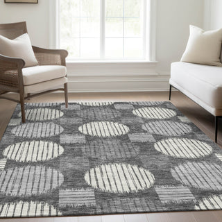 Piper Looms Mayfield Geometric AMF900 Charcoal Machine Washable Area Rug Lifestyle Image Feature