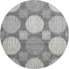 Piper Looms Mayfield Geometric AMF900 Charcoal Machine Washable Area Rug Round Main Image