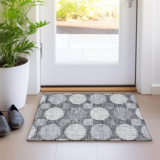 Piper Looms Mayfield Geometric AMF900 Charcoal Machine Washable Area Rug Scatter Lifestyle Image Feature