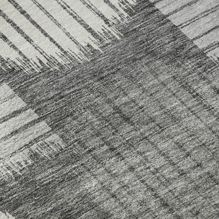 Piper Looms Mayfield Geometric AMF900 Charcoal Machine Washable Area Rug Swatch Image