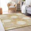 Piper Looms Mayfield Geometric AMF900 Gold Machine Washable Area Rug Lifestyle Image Feature