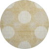 Piper Looms Mayfield Geometric AMF900 Gold Machine Washable Area Rug Round Main Image