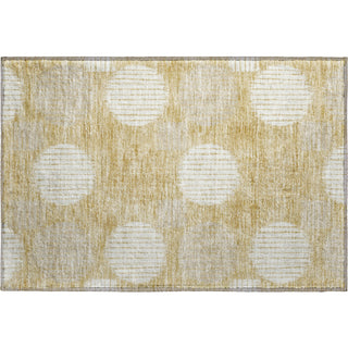 Piper Looms Mayfield Geometric AMF900 Gold Machine Washable Area Rug Scatter Main Image