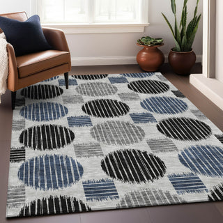 Piper Looms Mayfield Geometric AMF900 Gray Machine Washable Area Rug Lifestyle Image Feature
