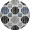 Piper Looms Mayfield Geometric AMF900 Gray Machine Washable Area Rug Round Main Image