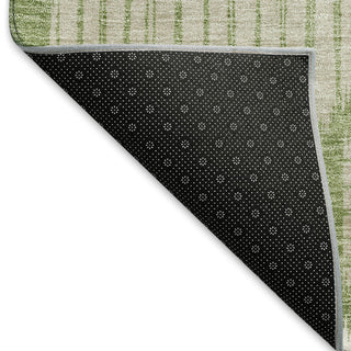 Piper Looms Mayfield Geometric AMF900 Green Machine Washable Area Rug Backing Image