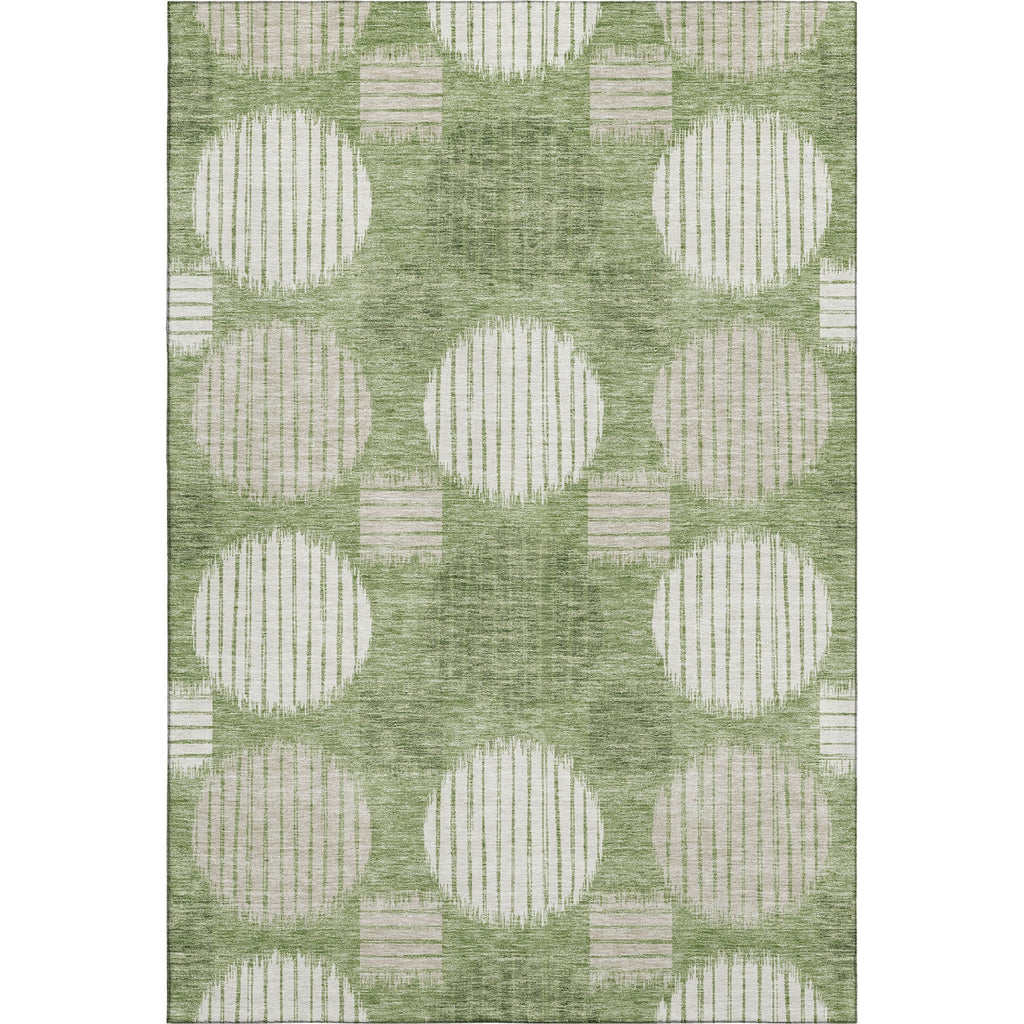 Piper Looms Mayfield Geometric AMF900 Green Machine Washable Area Rug main image