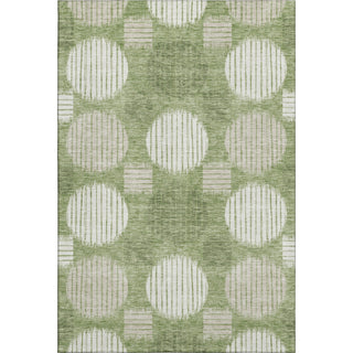 Piper Looms Mayfield Geometric AMF900 Green Machine Washable Area Rug main image