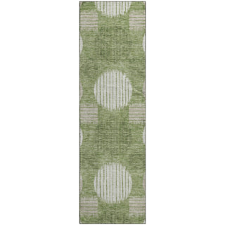 Piper Looms Mayfield Geometric AMF900 Green Machine Washable Area Rug Runner Main Image