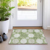 Piper Looms Mayfield Geometric AMF900 Green Machine Washable Area Rug Scatter Lifestyle Image Feature