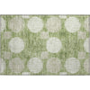 Piper Looms Mayfield Geometric AMF900 Green Machine Washable Area Rug Scatter Main Image