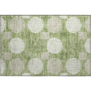 Piper Looms Mayfield Geometric AMF900 Green Machine Washable Area Rug Scatter Main Image