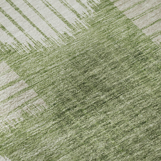 Piper Looms Mayfield Geometric AMF900 Green Machine Washable Area Rug Swatch Image