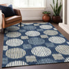 Piper Looms Mayfield Geometric AMF900 Navy Machine Washable Area Rug Lifestyle Image Feature