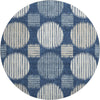 Piper Looms Mayfield Geometric AMF900 Navy Machine Washable Area Rug Round Main Image