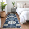 Piper Looms Mayfield Geometric AMF900 Navy Machine Washable Area Rug Runner Lifestyle Image Feature