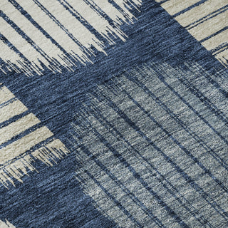 Piper Looms Mayfield Geometric AMF900 Navy Machine Washable Area Rug Swatch Image