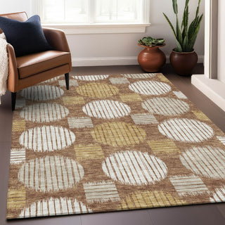 Piper Looms Mayfield Geometric AMF900 Paprika Machine Washable Area Rug Lifestyle Image Feature