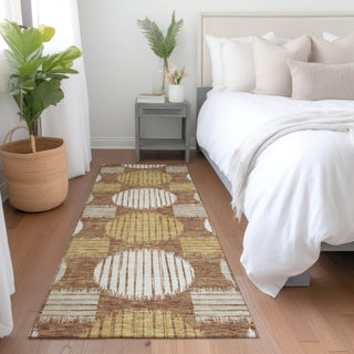 Piper Looms Mayfield Geometric AMF900 Paprika Machine Washable Area Rug Runner Lifestyle Image Feature