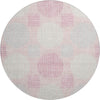 Piper Looms Mayfield Geometric AMF900 Pink Machine Washable Area Rug Round Main Image