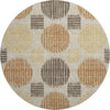 Piper Looms Mayfield Geometric AMF900 Tan Machine Washable Area Rug Round Main Image