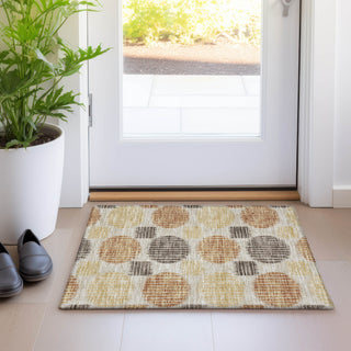 Piper Looms Mayfield Geometric AMF900 Tan Machine Washable Area Rug Scatter Lifestyle Image Feature