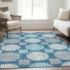 Piper Looms Mayfield Geometric AMF900 Teal Machine Washable Area Rug Lifestyle Image Feature