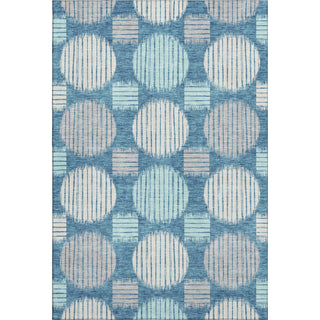 Piper Looms Mayfield Geometric AMF900 Teal Machine Washable Area Rug main image