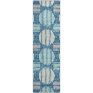 Piper Looms Mayfield Geometric AMF900 Teal Machine Washable Area Rug Runner Main Image