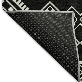 Piper Looms Mayfield Southwest AMF901 Black Machine Washable Area Rug Backing Image