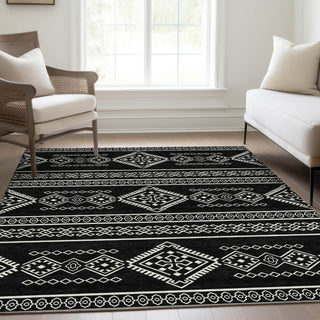 Piper Looms Mayfield Southwest AMF901 Black Machine Washable Area Rug Lifestyle Image Feature