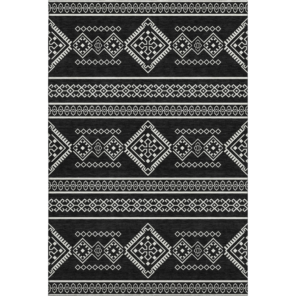 Piper Looms Mayfield Southwest AMF901 Black Machine Washable Area Rug main image