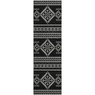 Piper Looms Mayfield Southwest AMF901 Black Machine Washable Area Rug Runner Main Image