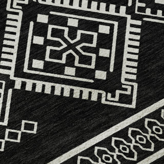 Piper Looms Mayfield Southwest AMF901 Black Machine Washable Area Rug Swatch Image