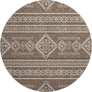 Piper Looms Mayfield Southwest AMF901 Brown Machine Washable Area Rug Round Main Image