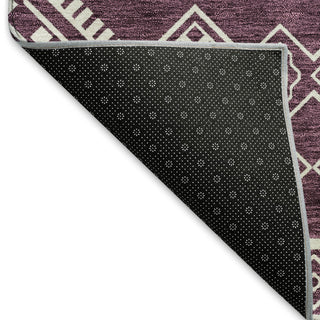 Piper Looms Mayfield Southwest AMF901 Eggplant Machine Washable Area Rug Backing Image
