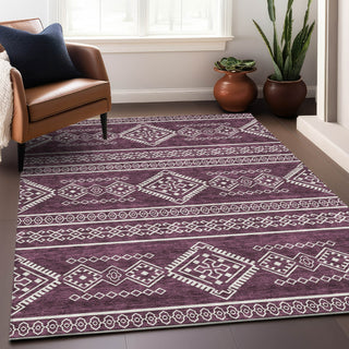 Piper Looms Mayfield Southwest AMF901 Eggplant Machine Washable Area Rug Lifestyle Image Feature