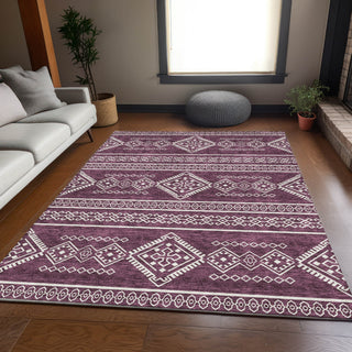Piper Looms Mayfield Southwest AMF901 Eggplant Machine Washable Area Rug Lifestyle Image Feature