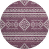 Piper Looms Mayfield Southwest AMF901 Eggplant Machine Washable Area Rug Round Main Image