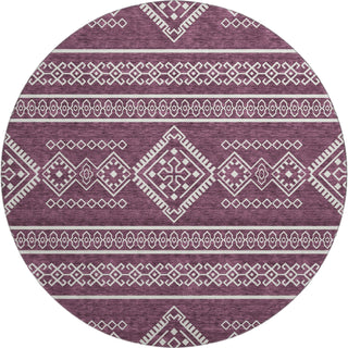Piper Looms Mayfield Southwest AMF901 Eggplant Machine Washable Area Rug Round Main Image