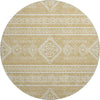 Piper Looms Mayfield Southwest AMF901 Gold Machine Washable Area Rug Round Main Image