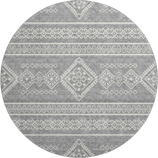 Piper Looms Mayfield Southwest AMF901 Gray Machine Washable Area Rug Round Main Image