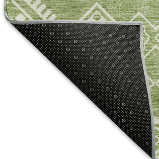 Piper Looms Mayfield Southwest AMF901 Green Machine Washable Area Rug Backing Image