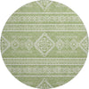 Piper Looms Mayfield Southwest AMF901 Green Machine Washable Area Rug Round Main Image
