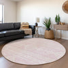 Piper Looms Mayfield Southwest AMF901 Pink Machine Washable Area Rug Round Lifestyle Image Feature