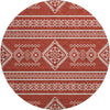 Piper Looms Mayfield Southwest AMF901 Red Machine Washable Area Rug Round Main Image