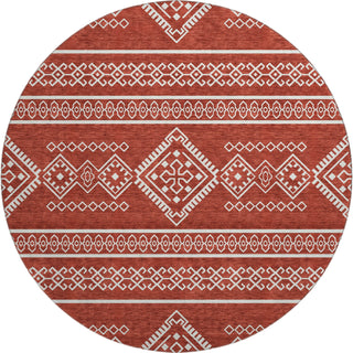 Piper Looms Mayfield Southwest AMF901 Red Machine Washable Area Rug Round Main Image