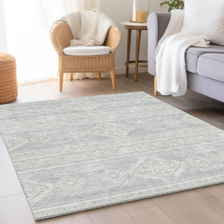 Piper Looms Mayfield Southwest AMF901 Silver Machine Washable Area Rug Lifestyle Image Feature